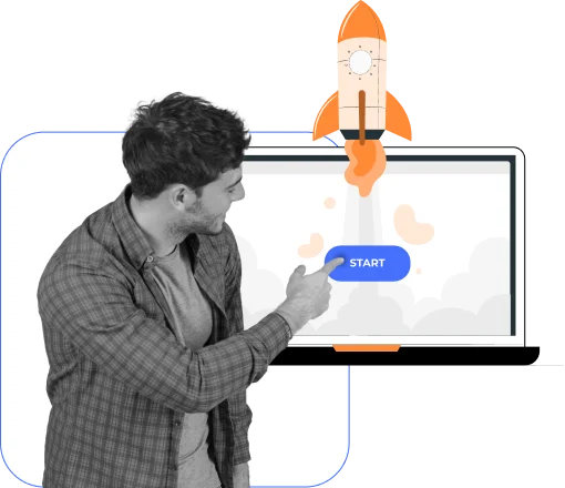Blogger launching a new blog from a laptop