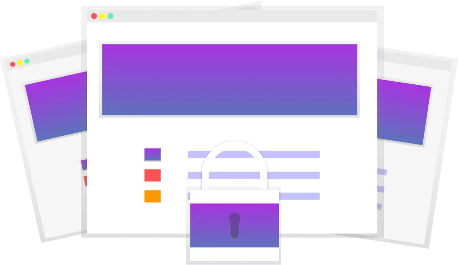 Secure padlock protecting a website with an SSL certificate